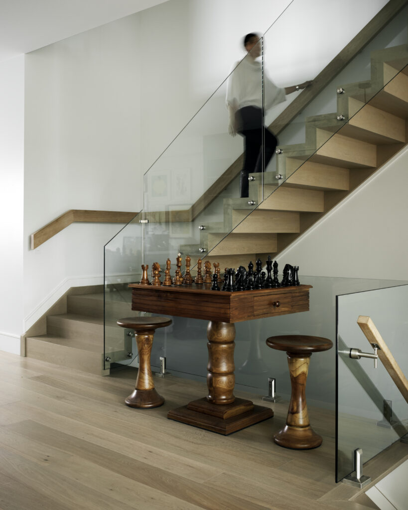 glass railing staircase